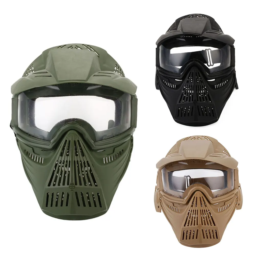 Открытый полный маска для лица PC объектив дышащий езда защитный шлем маска для лица