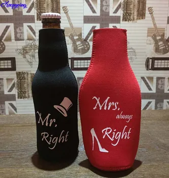 Preise 100 Pcs/lot Individuelles Logo Siebdruck Gedruckt Neopren 330 Ml Bier Flasche Kühler Taschen Thermische Trinken Hülse Halter Abdeckung Mit Zipper