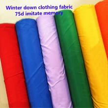 Tissu pour veste d'hiver en polyester, 100x148cm, 75d, textile imitant la mémoire