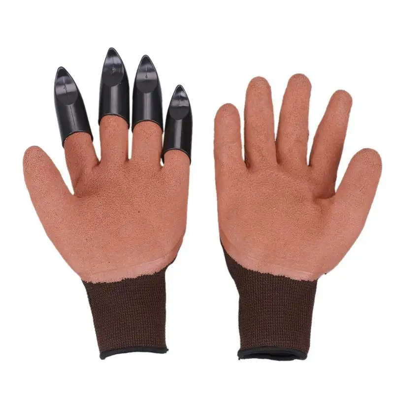 1Pair Garden Gloves with Claw Fingertip ABS Plastic Gloves Quick Excavation Plant for Household Greenhouse Digging Planting - Цвет: 09