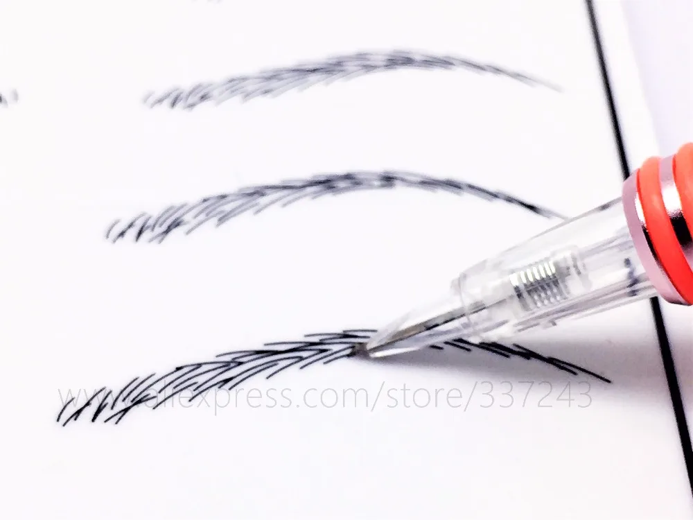 20 Pieces Disposable 7F tattoo needles 7 Pin Lip Eyebrow Stamps