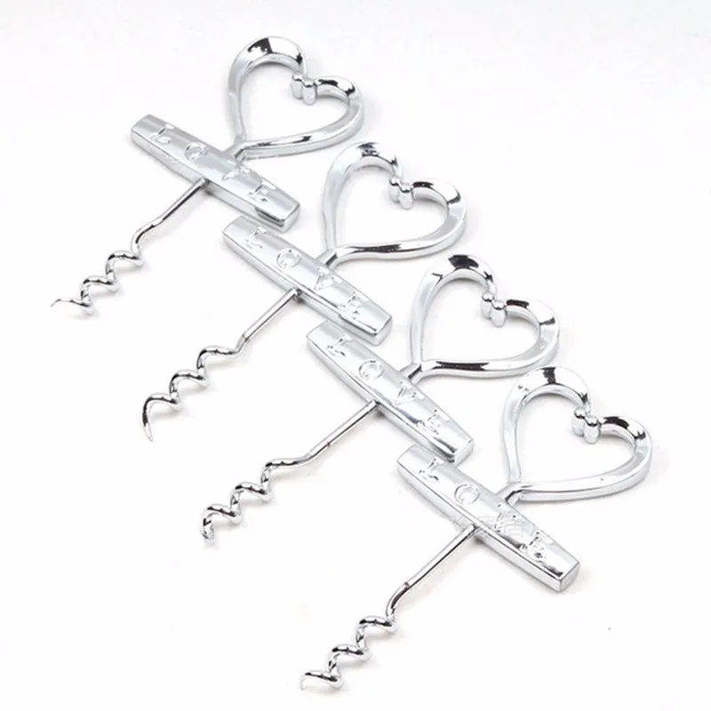 1pc Red Wine Bottle Opener Cute LOVE Heart Shape Screw Corkscrew Can Opener Valentine\'s Day Present Gift Bar Tool (2)