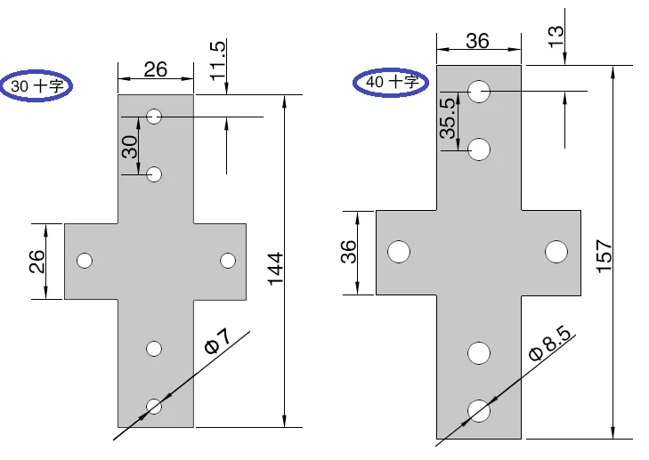 30  40 Cross Joint board