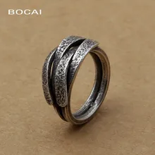 Wholesale fashion jewelry handmade silver Thailand hemp male ring opening simple preparation of MS.