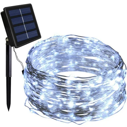 Солнечная лампа гирлянда 150 LED медный провод Солнечный свет сказочные наружные