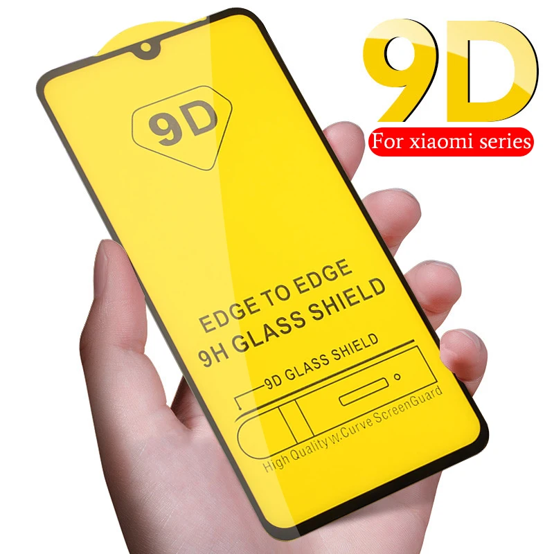 Закаленное стекло 9D для xiaomi mi a2 lite 9 8 light 6x pocophone F1 Redmi Note 7 6 Pro 6A|Защитные стёкла и
