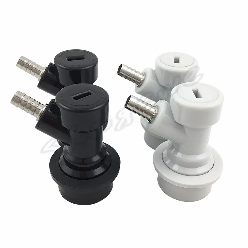 Homebrew Beer Keg Dispense Connector Ball Lock Liquid & Gas Disconnect 14 Barb for Cornelius corny keg  (4)