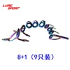 LureSport KT KW LG Rainbow Frame Blue Ring guide Set 8/9/10pcs guide Casting Rod Building component Repair pole DIY Accessory ► Photo 3/6