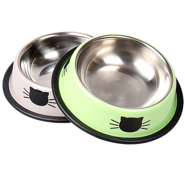 Buy Cat Dishes Stainless Steel Bowls for Small Cats and Dogs with Non Skid