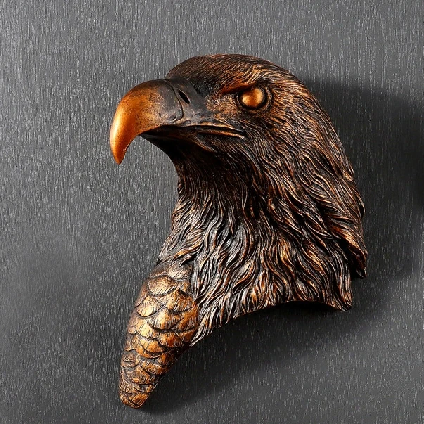 

eagle creative mural wall hanging style pendant name wall modern office sculptures animal head Home living room decoration