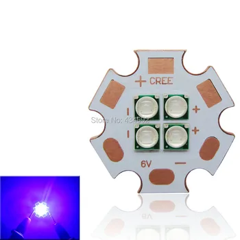 

High Power 12W Epileds 3535 420NM UV Lavender Purple Led Emitter Lamp Light 7V 350mA-1400mA 4Leds On 20MM Copper PCB Board