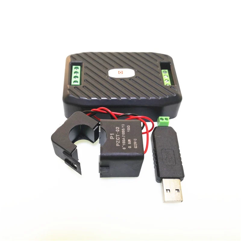 

AC Single Phase Watt Energy Meter With Split CT&USB RS485 Modbus 220V 100A Voltage Current Frequency Power Factor Kwh Meter