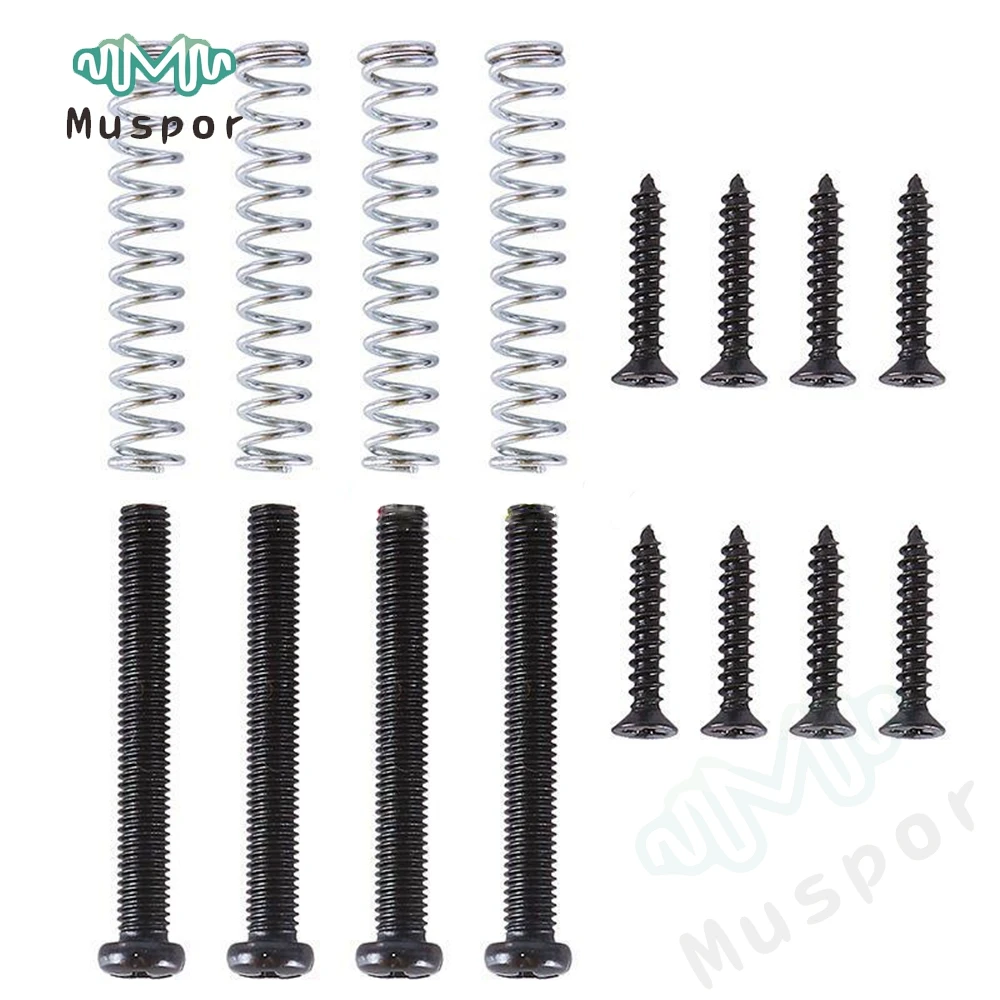 Комплект винтов для электрогитары бас хамбакера кольцевой портативный черный|bass