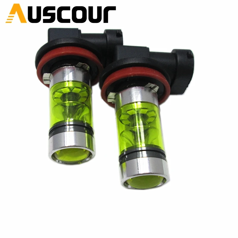 2 pcs 100W H11 golden yellow 3000k fog light font b lamp b font with projector