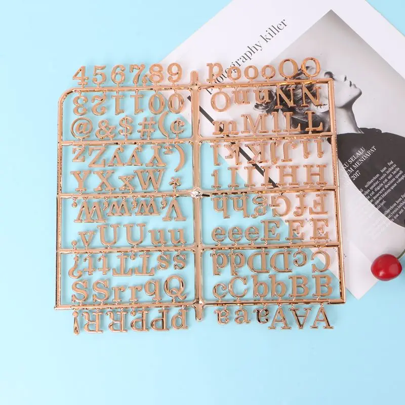 

Rose Gold Characters For Felt Letter Board 250 Piece Numbers For Changeable Letter Board