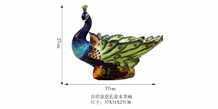 Керамическая креативная тарелка для хранения конфет, фруктов павлина, десерта, закусок, салата, домашнего декора, свадебные украшения, статуэтка ручной работы