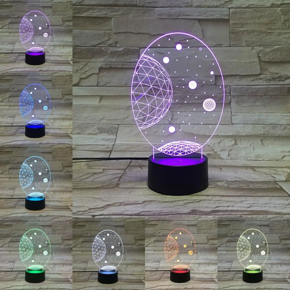 

Universe Milky Way galaxy 3D Lamp Illusion Night Light LED Bulb Multi-color Flash Fade Holiday Kid Toy Christmas Xmas Gifts