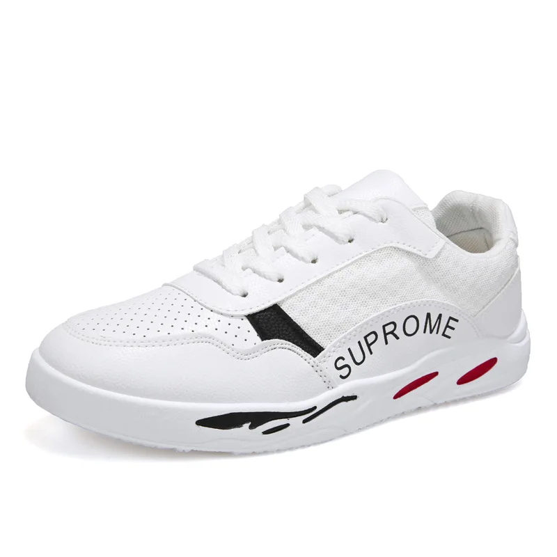 JINBEILEE Men's Sports Skateboard Shoes Canvas Casual Trend Small White Shoes Male Breathable Mesh Shoes Men