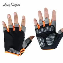 LongKeeper Non-Slip Fingerless Gloves Men Women Half Finger With Gel Padded Lycra Work Out Mittens Guantes Mujer SXJ112/25