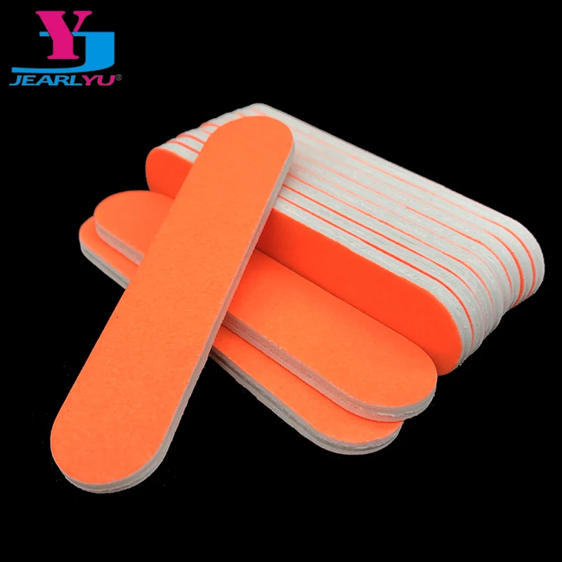 50pcs Double sided Nail Files Disposable Salon Fluorescence Nail File