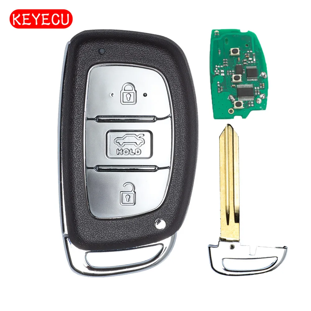 KEYECU умный дистанционный ключ-брелок от машины 3 кнопки 433 МГц PCF7952 для hyundai Elantra 2013+ FCC ID: 95440-3X510