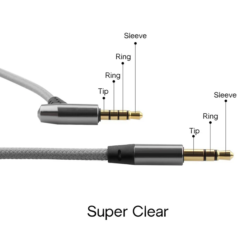 AECHEER 1M 3.5mm AUX Cable Male To Male Jack Audio Cable Cord w/ In-line Remote & Microphone For Headphones AECHEER 1M 3.5mm AUX Cable Male To Male Jack Audio Cable Cord w/ In-line Remote & Microphone For Headphones