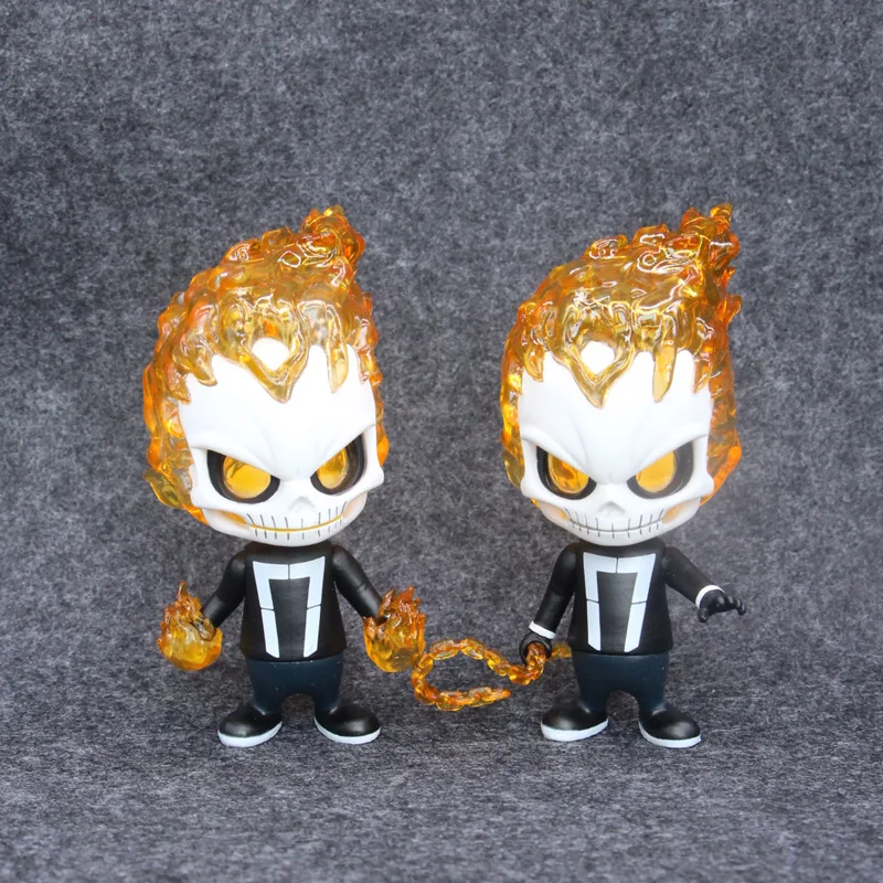 

2 Style Marvel Cute Ghost Rider 10cm PVC Figure Model Toys