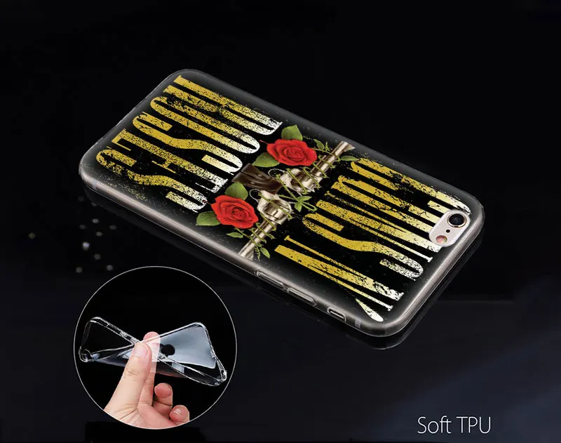 Мягкий чехол Guns N Roses для iPhone 11 Pro XR XS Max 7 7S 8 Plus X 10 + 5 5SE 5C 6 6S 11Pro|Бамперы| |