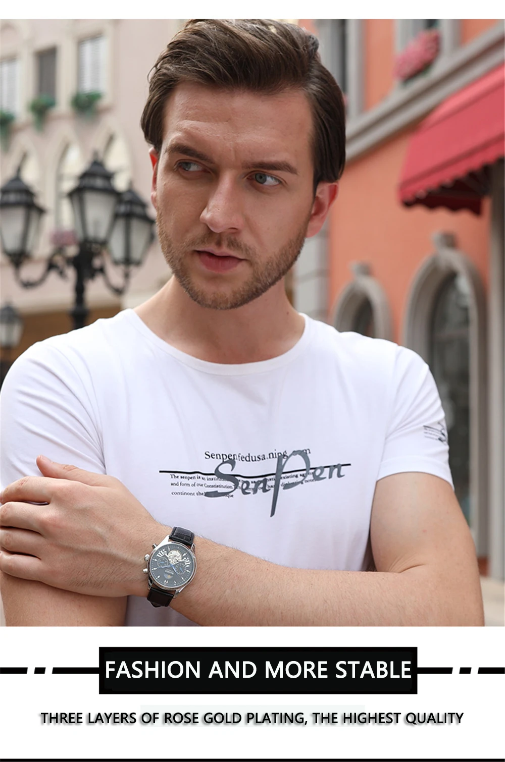 automático mecânico relógio de luxo masculino esporte