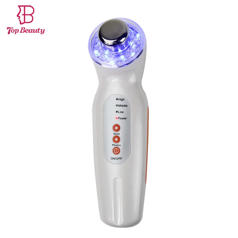 

3 Colors Photon Therapy Ultrasound Skin Rejuvenation SPA Face Cleaner Anti Wrinkle Massager Facial Beauty Machine