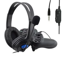 Игровая гарнитура для PS4 проводные наушники С микрофоном 3,5 мм наушники с усиленными басами с микрофоном для PS4 sony Игровые приставки 4 шт