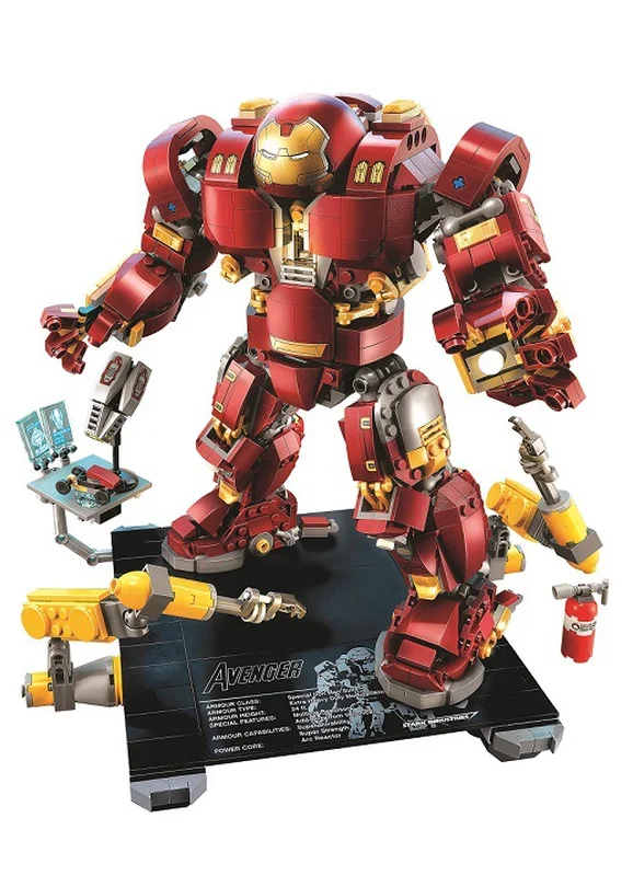 

10833 Building Blocks 1372pcs Compatible With Lepining Marvel Bricks Hulkbuster: Ultron Edition Figures Toys For Children