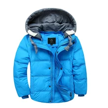 4-11Y Boys Girls Duck Down Coat Children’s Winter Thick and Warm Jackets Children Casual Outerwear & Coats Hooded Snowsuit