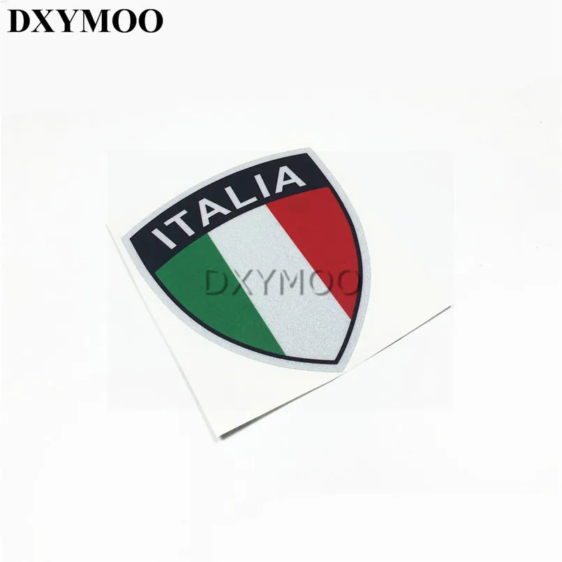

5PCS National Flag Car Styling MADE IN ITALY Car Stickers Motorbike Auto Window Motorcycle Vinyl Decalls 12x10cm