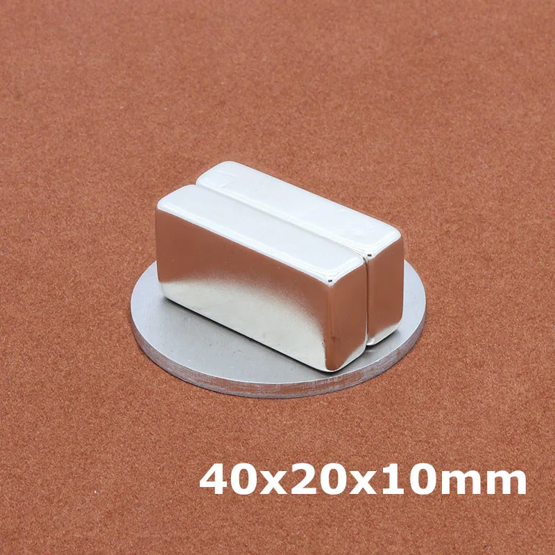 

1pcs 40 x 20 x 10 mm Neodymium Magnet Box Packed Magic Magnetic Buck Cube Permanent Super Powerful Magnetic Magnets Square