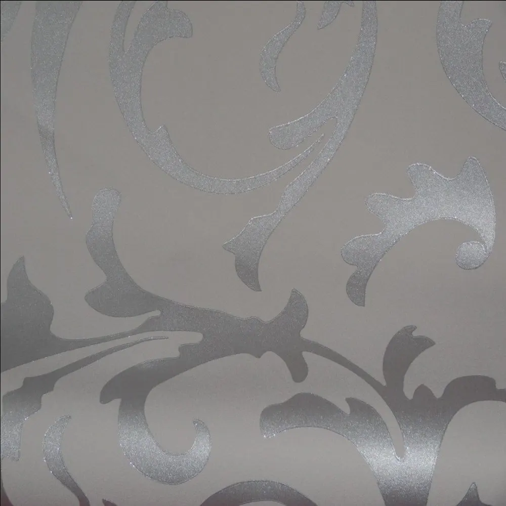 QIHANG Щепка серый Викторианский Дамаск тисненый текстурированный обои высокого качества 0,53 М* 10 м = 5.3м2