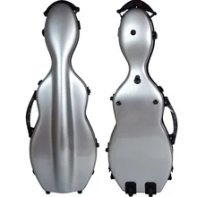 Hohe Qualität 4/4 Violine Fall Full Size Violin Fall Geige violine Fiber Glass Fall Mit Rädern Bogenhalter Straps räder