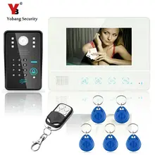 YobangSecurity 7″Inch Lcd RFID Password Video Door Phone Intercom System Wth IR Camera 1000 TV Line Remote Access Control System