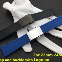 Фирменный ремешок для часов из силиконовой резины, черный, синий, 22 мм, 24 мм, браслет для navitimer/avenger/Breitling, ремешок, ремешок для часов, бесплатный инструмент