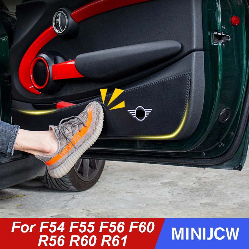 

Car Interior Door Panel Protector Leather Anti Kick Film Pad Sticker For Mini Cooper S R56 R60 R61 F54 F55 F56 F60 Countryman