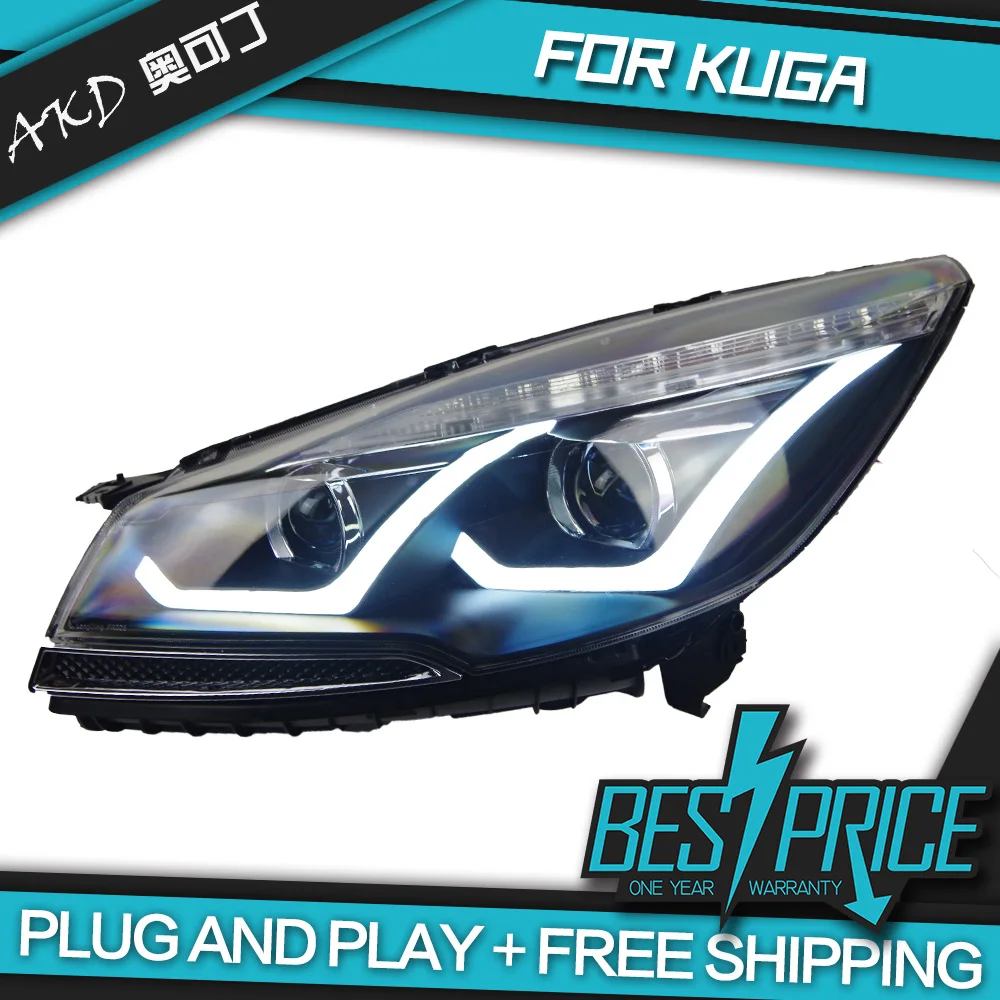 Автомобильный Стайлинг для Kuga Escape фары 2013 светодиодные DRL динамический сигнал Hella