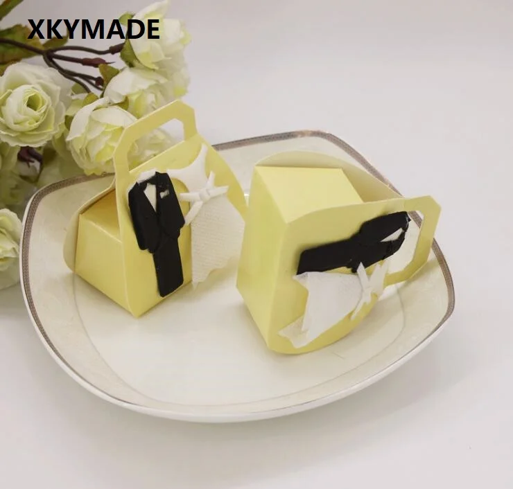 Wedding Candy Favor Boxes Gift Bride Groom Tuxedo and Gown Box Paper Chocolate | Дом и сад
