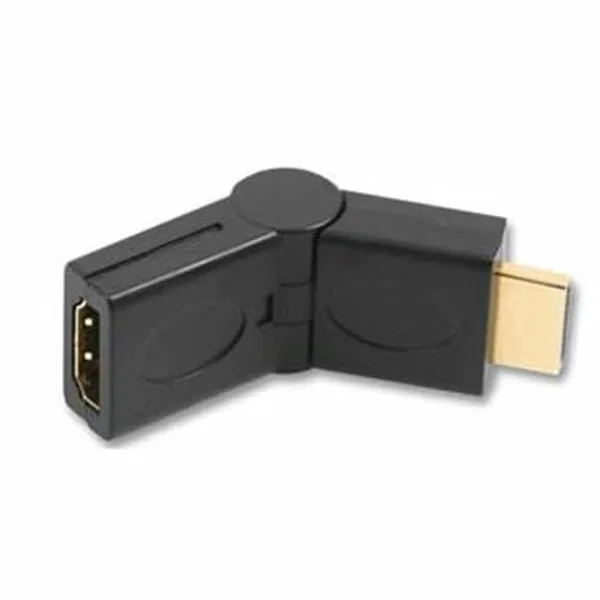 

Cable-Tex HDMI SWIVEL CABLE ADAPTER RIGHT ANGLE 90-270 DEGREE M-F 6.5cm Socket Connector With Black Cover Adapter Connector