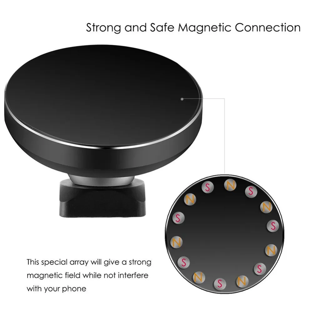 Автомобильное беспроводное зарядное устройство с вращением на 360 градусов для iPhone X XS Max XR Qi, магнитное беспроводное автомобильное зарядное устройство Nano для samsung S10 S9