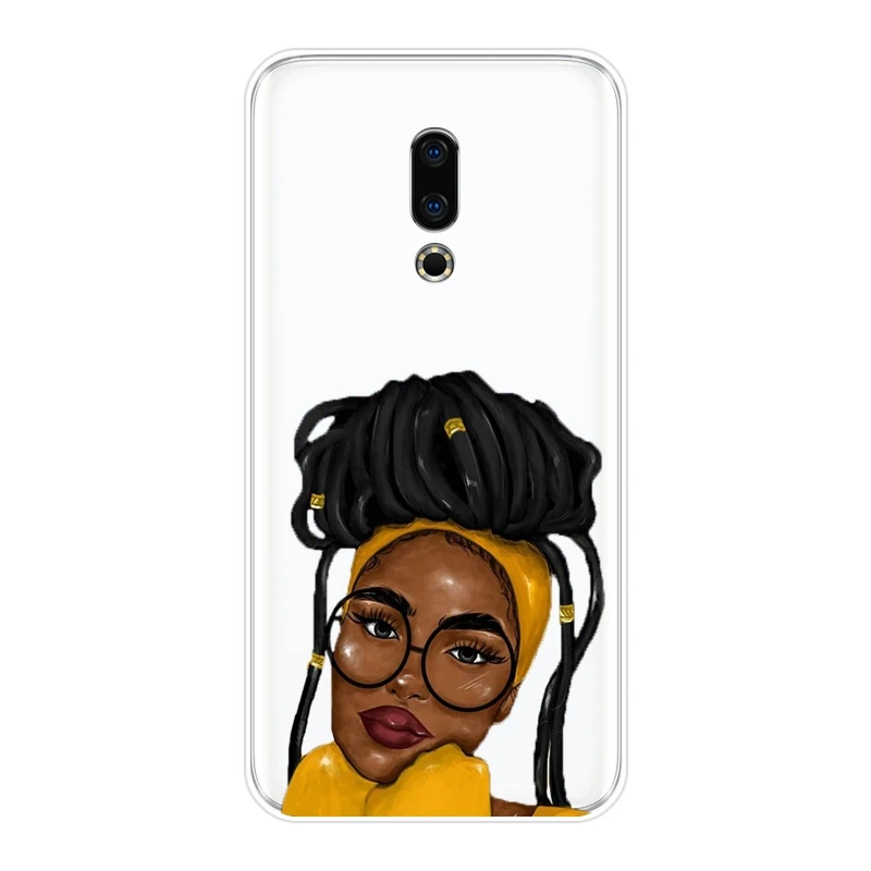 Мягкий чехол для телефона Meizu 15 Lite 16 Plus 16th 16x силиконовый черный девочки Magic Melanin U10