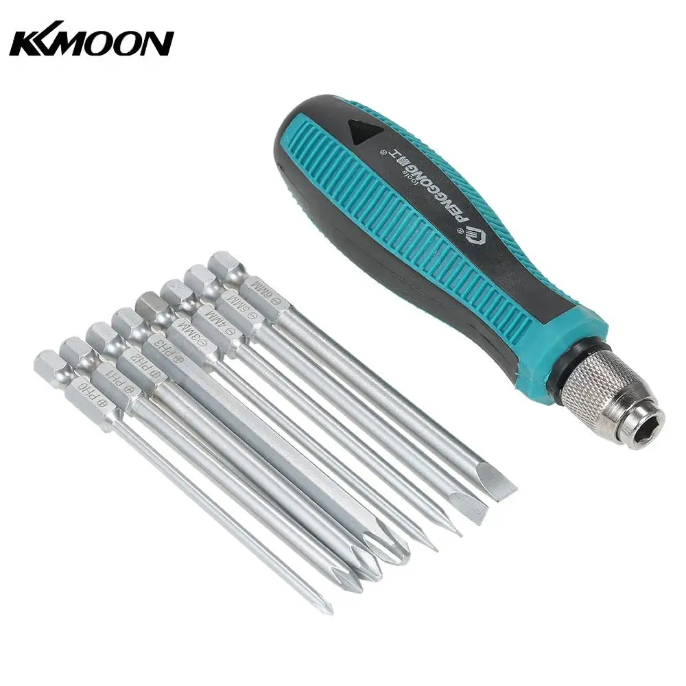 9pcs Multi functional Insulated Screwdrivers Set with Slotted and Phillips Bits
