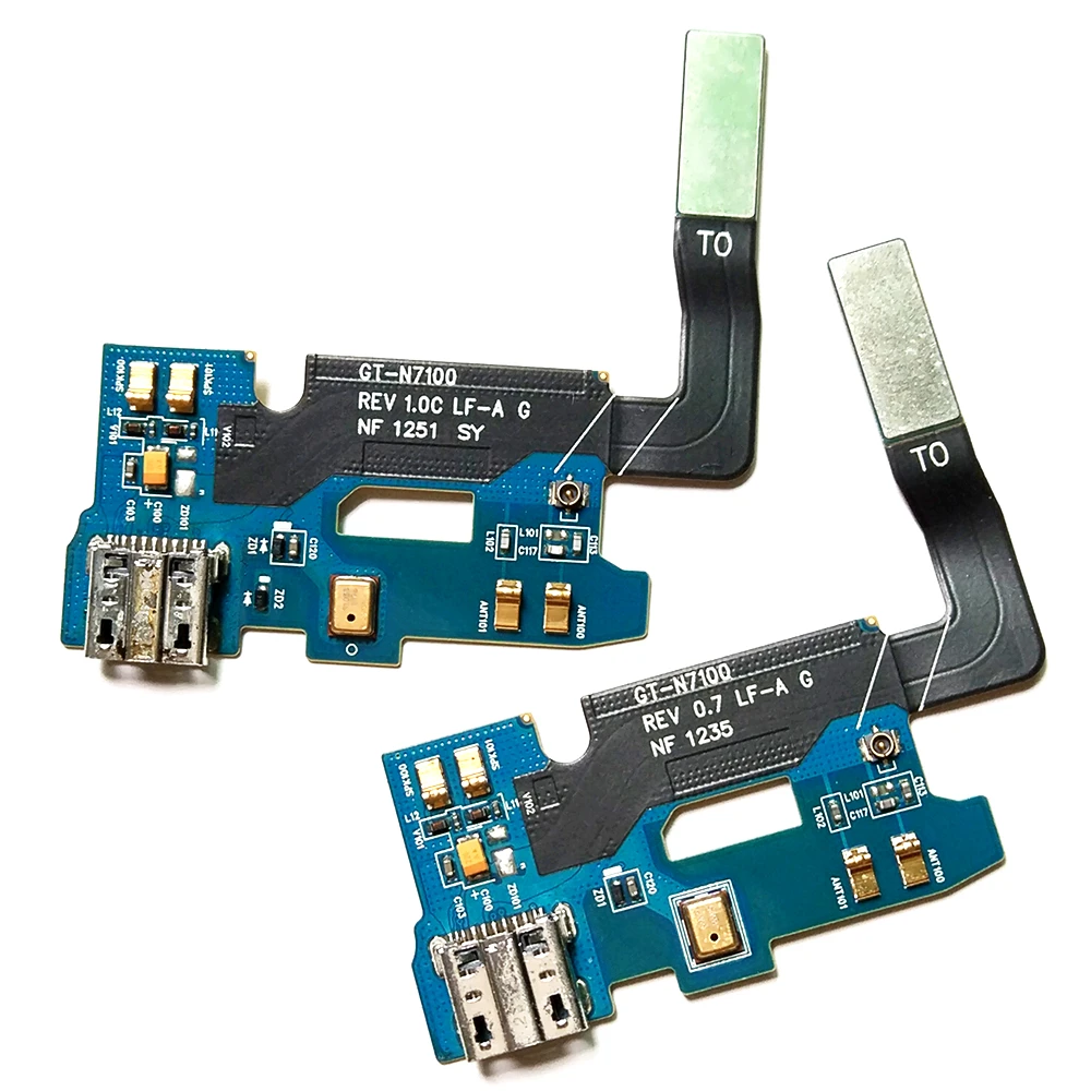 1 шт. USB Шлейф для зарядного устройства кабель для samsung Galaxy Note 2 N7100 для порта зарядки зап. Части для соединительной платы