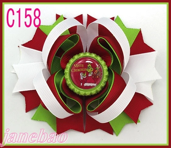 

free shipping 30pcs fashion Christmas hair bows character bows & korker bows & funky hair bows