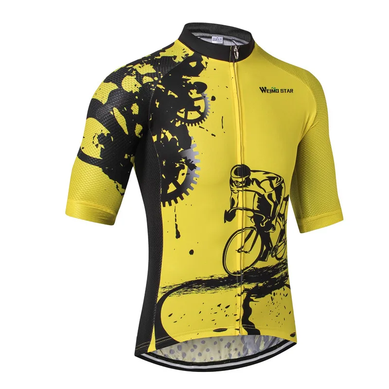 Yellow cycling Jersey Bike Team Racing cycling clothing Summer bike