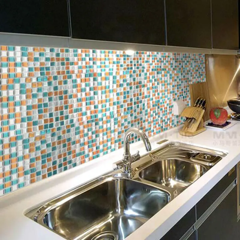 Мозаичная плитка, водостойкие и легко очищаемые обои, пилинг и палочка, новое обновление 2,0, Настенная кухонная плитка, щиток для украшения дома
